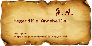 Hegedűs Annabella névjegykártya