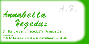 annabella hegedus business card